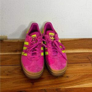 adidas Pink and Neon Green Sneakers